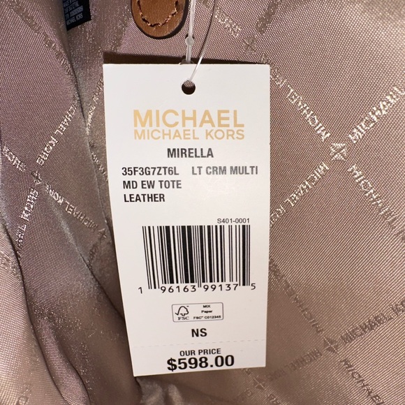 Michael Kors Mirella Medium Kors Logo handbag&wristlet NWT Authentic - Picture 13 of 14